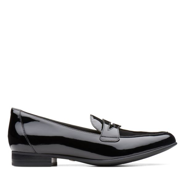 Clarks Womens Un Blush Go Flat Shoes Black | USA-6597328